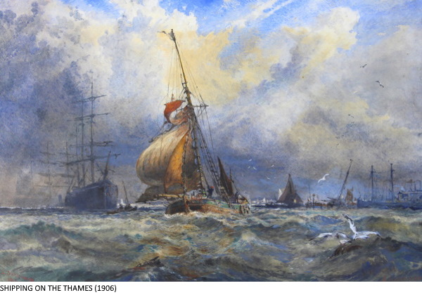 SHIPPING ON THE THAMES (1906)